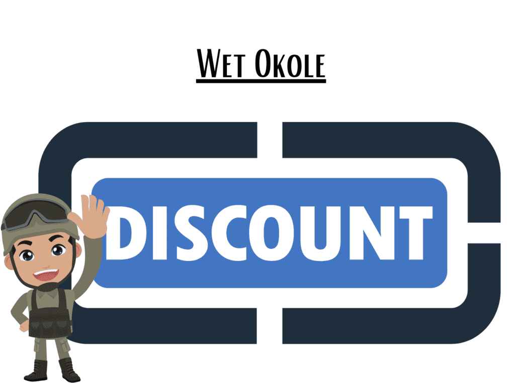 discount sign representing We Okole military discount
