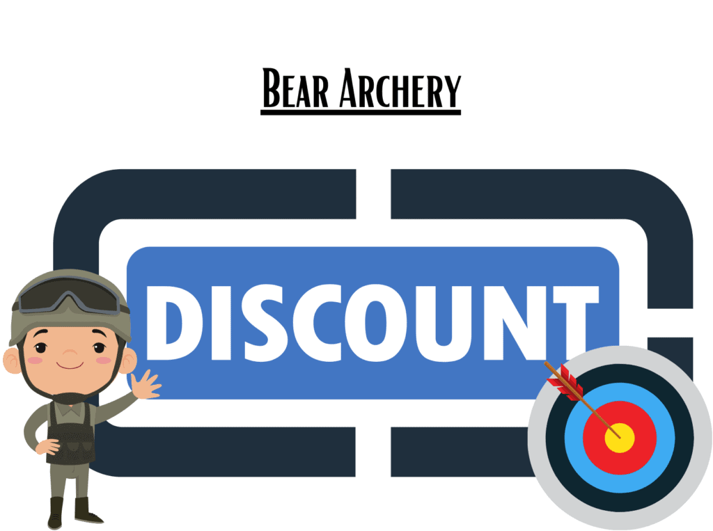 discount sign representing Bear Archery military discount