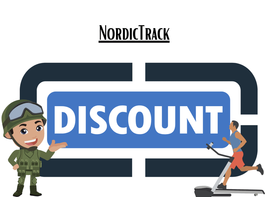 sign showing about NordicTrack military discount