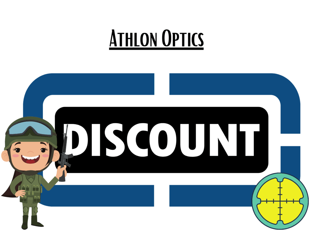 person sign Athlon Optics military discount