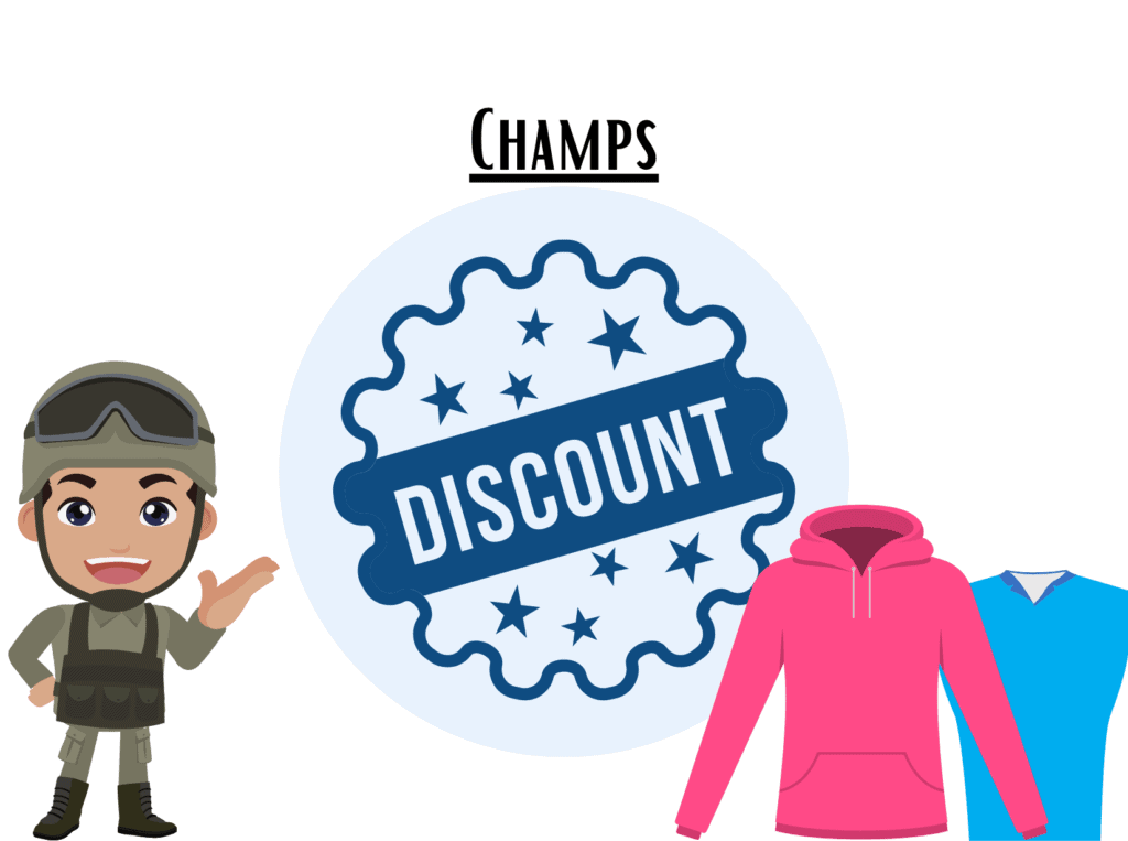 clothes Champs military discount