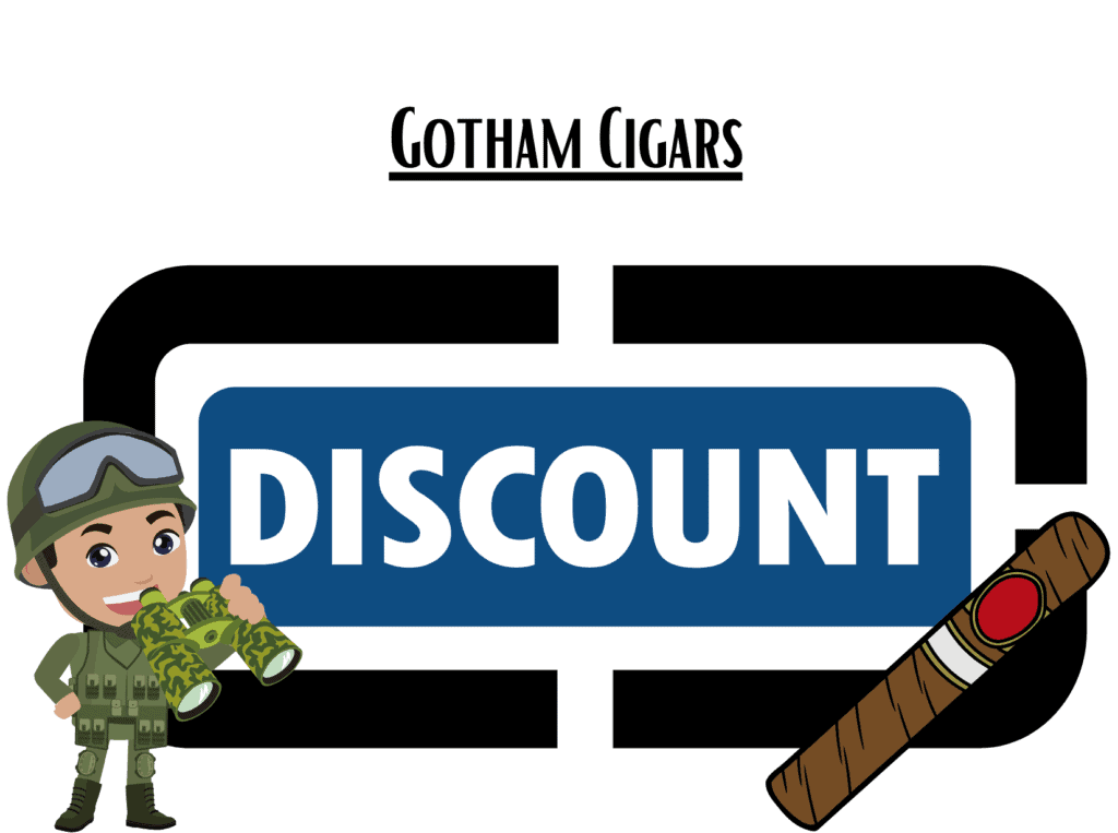 person and Gotham Cigars military discount