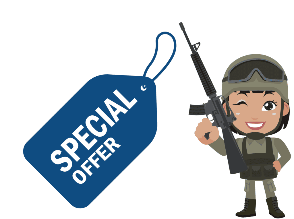 special offer tag for Vortex Optics military discount