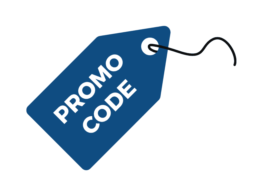 blue promo tag