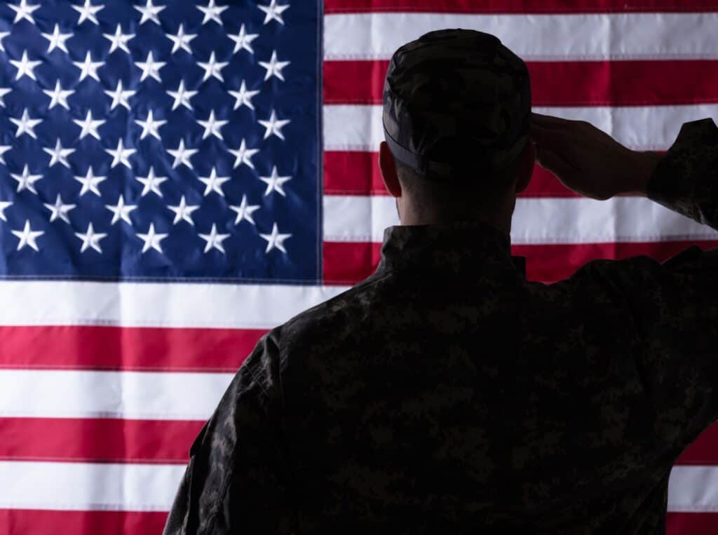 best-side-hustles-for-active-duty-military man saluting
